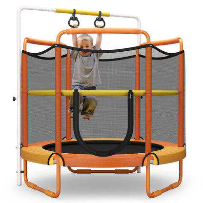 60-Inch Kids’ Trampoline with Enclosed Safety Net and Reinforced Frame