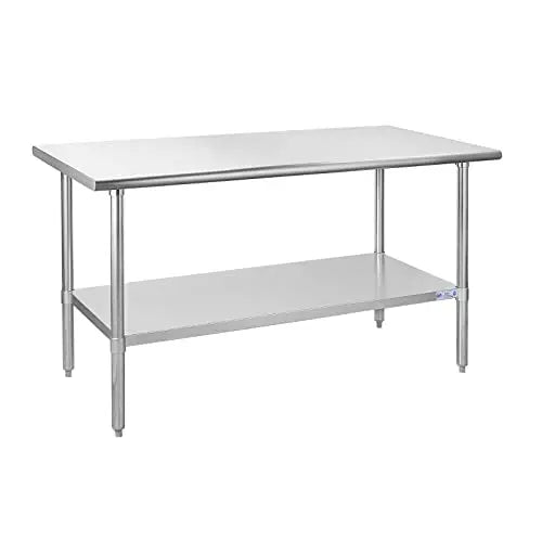 Hally Stainless Steel Table for Prep   Work 30 x 60 Inches, NSF Commercial Heavy Duty Table