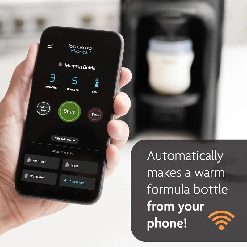 Baby Brezza Formula Pro Advanced WiFi Dispenser  Smart Formula Mixer with Remote App Control (Black)