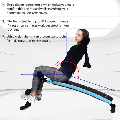 Adjustable Sit-Up Bench  Slant Abdominal Workout Bench for Core Training