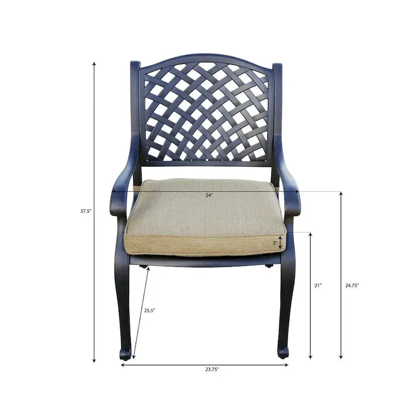 Nassau 11-Piece Outdoor Dining Ensemble  Swivel Rocker Chairs + Extendable Table