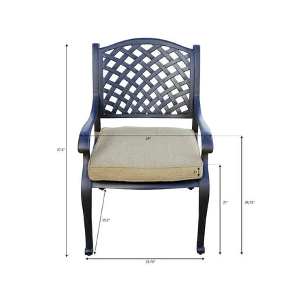 Nassau 11-Piece Outdoor Dining Ensemble  Swivel Rocker Chairs + Extendable Table