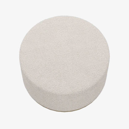 Grand pouf rond ottoman en bouclette