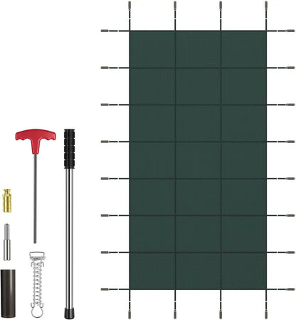 Custom-Fit Safety Pool Cover for 32′ x 16′ In-Ground Pools (Actual Size: 34′ x 18′)