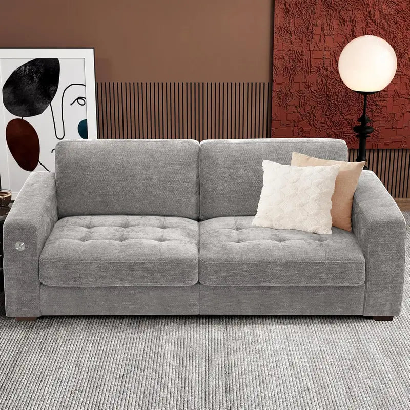 ihanherry 146-Inch Modern U-Shaped Modular Cloud Sofa  Customizable Layout
