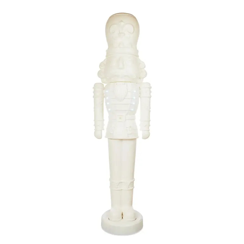 Holiday Time Animated 75-Inch White Nutcracker  LED Lights & Holiday Music