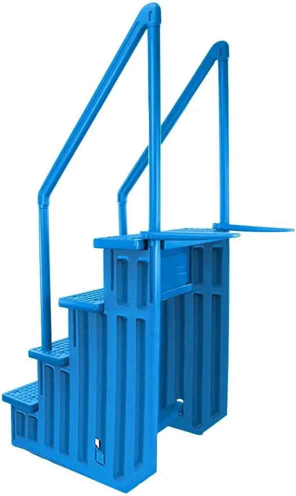 Select Anti-Slip In-Pool Steps  Gray Safety Stairs for Above-Ground Pools, Fits 48¡å54¡å Deck Heights, 300 lb Capacity