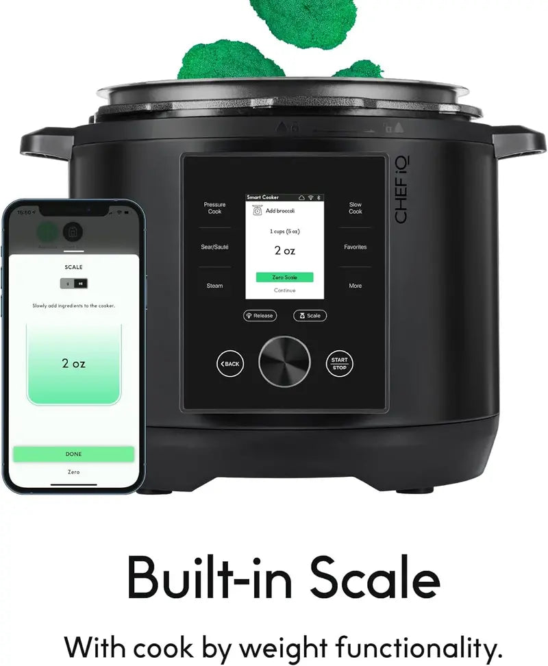 CHEF iQ Smart WiFi Pressure Cooker  10-in-1 Multi-Cooker with Built-in Scale and Guided Recipe Support