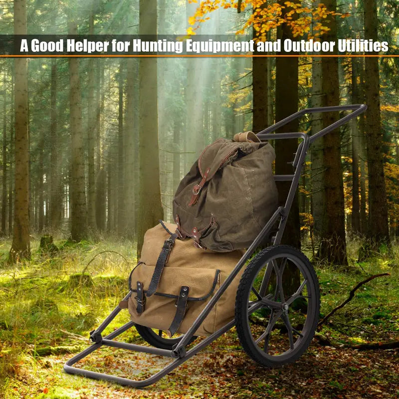 Heavy-Duty Folding Deer Hauler Cart — 500 LB Utility Dolly for Hunting Gear
