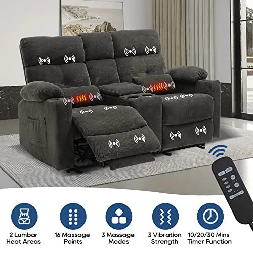 RIHEREFY 68  RV Power Reclining Loveseat | RV Wall Hugger Loveseat Recliner