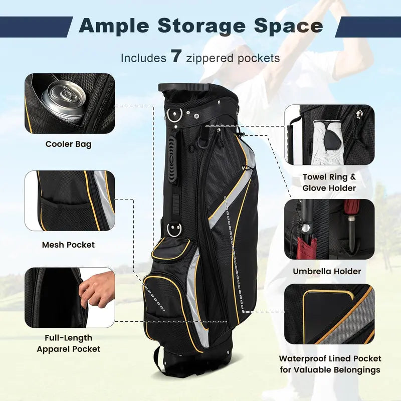 Lightweight Golf Stand Bag  8-Way Top Divider for Club Organization