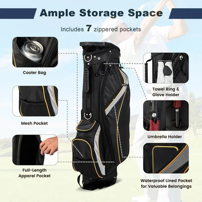 Lightweight Golf Stand Bag  8-Way Top Divider for Club Organization