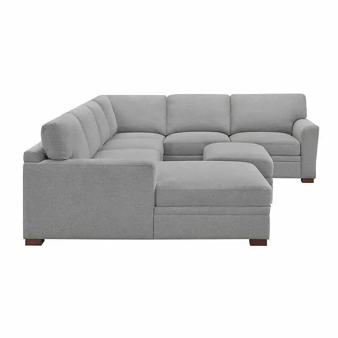 Thomasville Langdon Fabric Sectional with Integrated Storage Ottoman