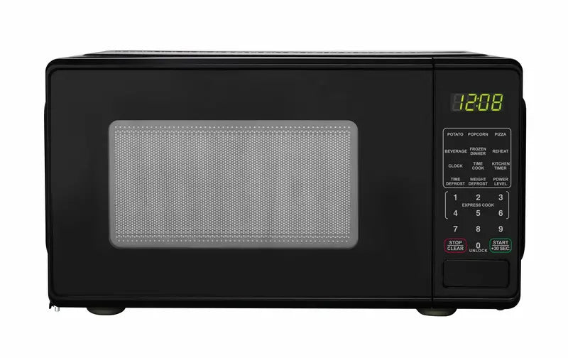 Mainstays 0.7 Cu Ft Compact Microwave  700W Black Model with Digital LED Display