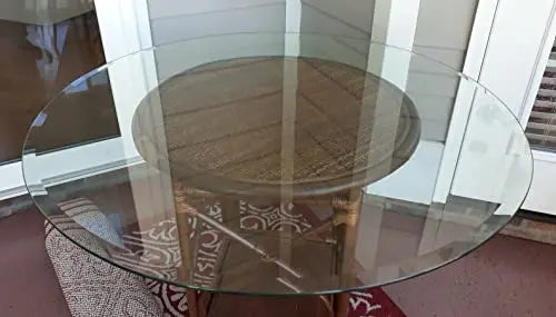 22  Inch Round Glass Table Top 1/2  Thick Tempered Beveled Edge by Fab Glass and Mirror