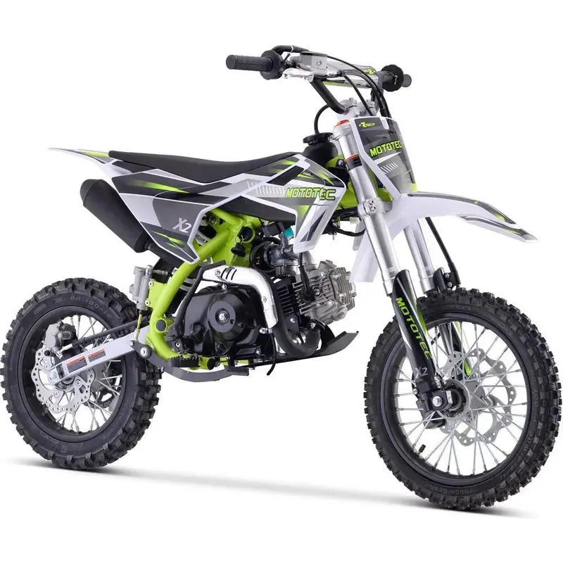 MotoTec X3 125cc Gas-Powered Dirt Bike  4-Stroke Off-Road Motorcycle