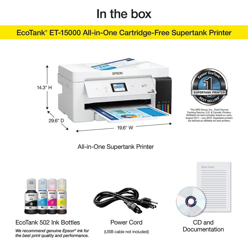 Wireless Color All-in-One Printer  Portable Inkjet with Scanning, Copying & Mobile Printing Support