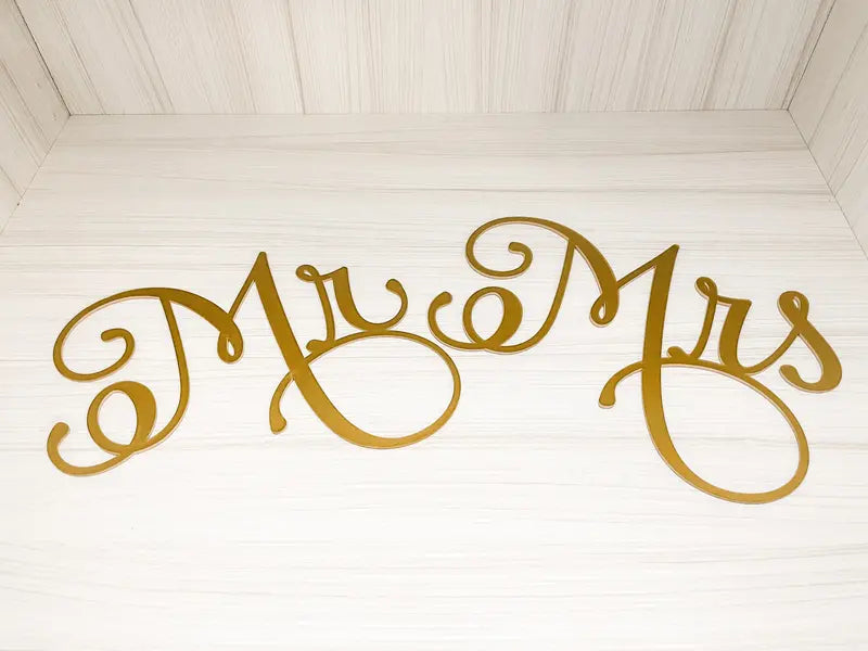 Elegant Mr. & Mrs. Chairback Signs for Ceremony Seating