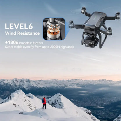 Professional 4K GPS Drone for Adults  3-Axis Gimbal, 2-Mile Range, 75-Min Flight Time, Triple Battery Kit