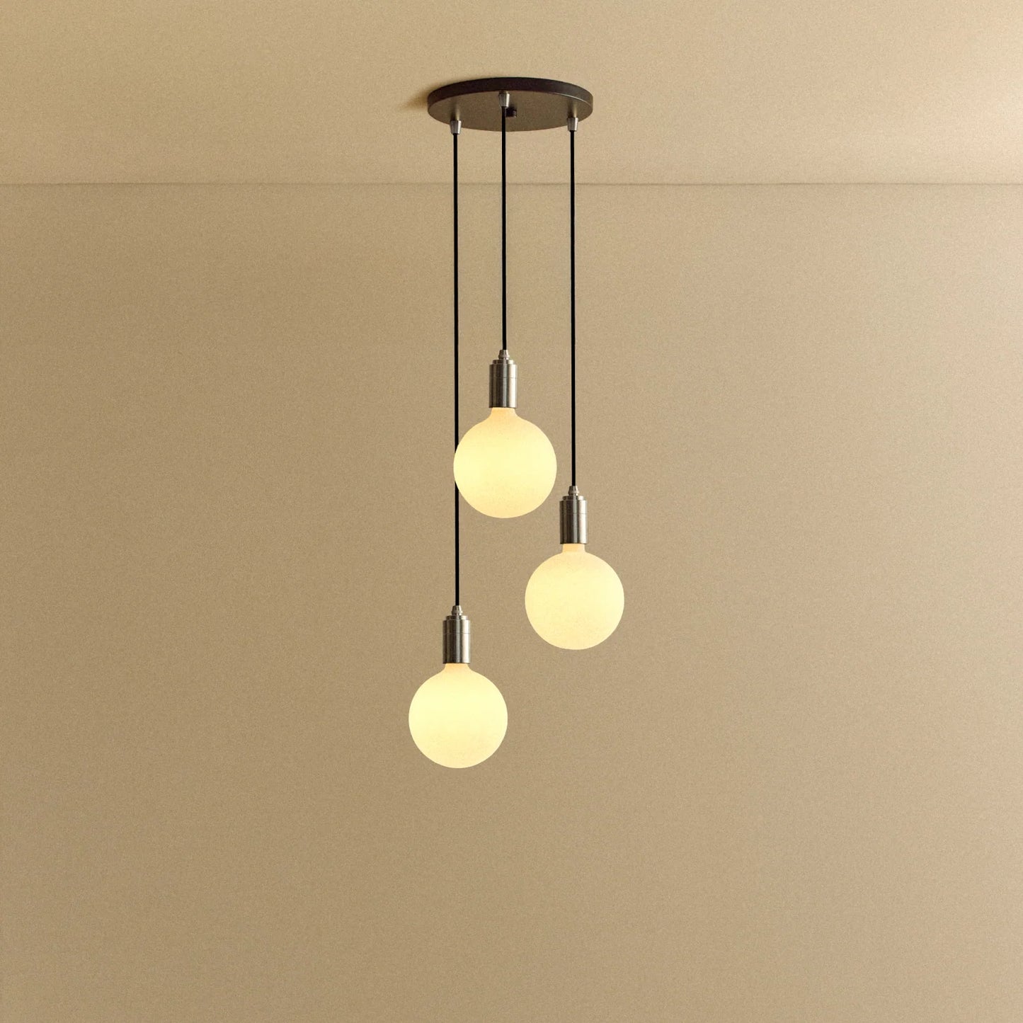 Triple Pendant in Stainless Steel + Sphere IV