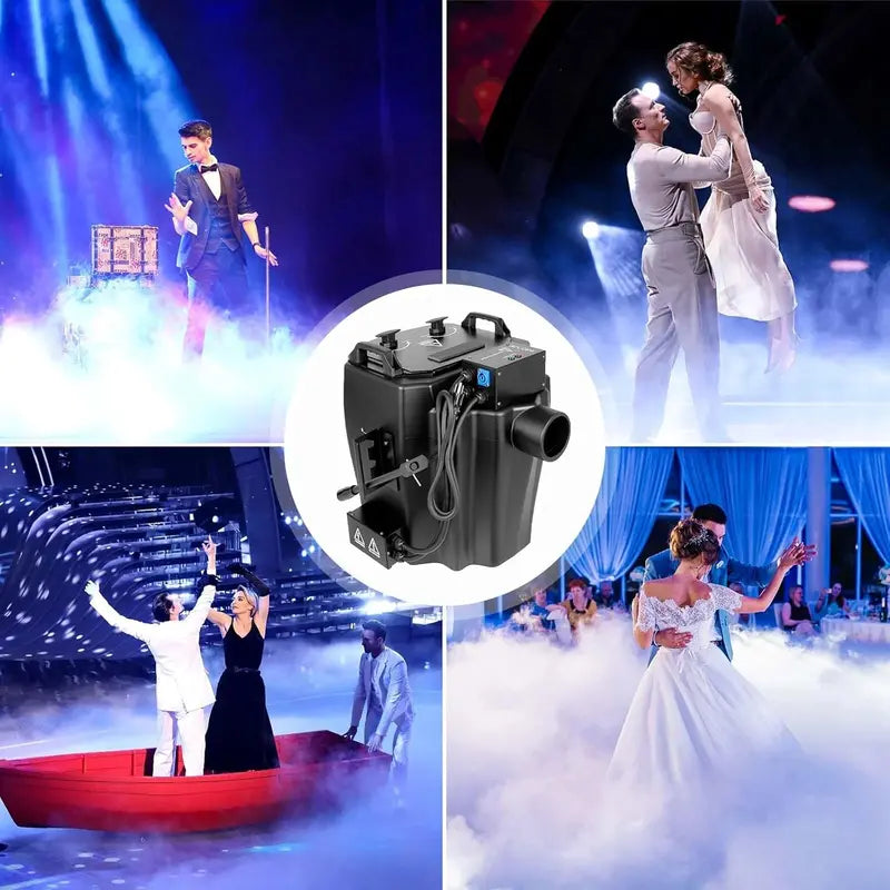 Professional Dry Ice Fog Machine with Tube Nozzle: Low-Lying Dense Smoke for Events & Stages