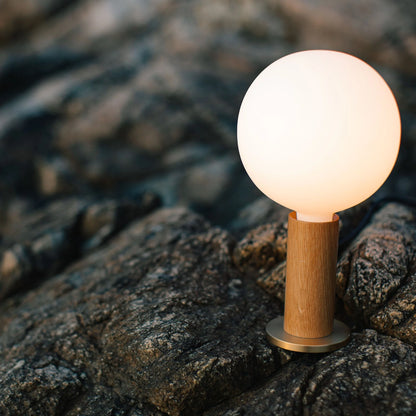 Knuckle Table Lamp in Walnut