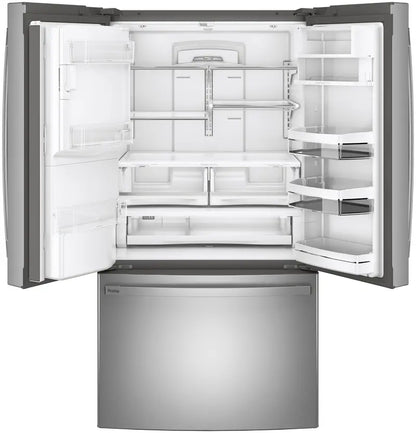 GE Profile ENERGY STAR French-Door Refrigerator | 27.7 Cu. Ft. Fingerprint-Resistant Counter-Depth Model with Advanced Cooling & Smart Features