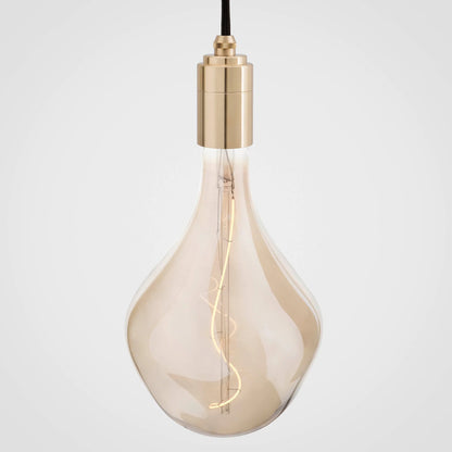 Linear Triple Pendant in Brass + Voronoi II