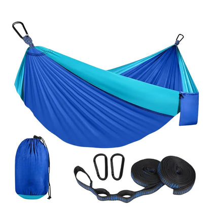 Compact Camping Hammock  Includes Adjustable Suspension Straps & Dual Carabiners