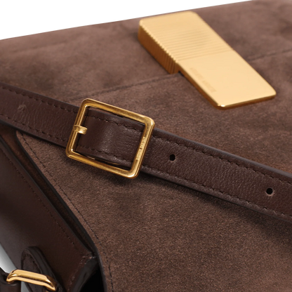 Mini Monceau - Cuir Velours Chocolat
