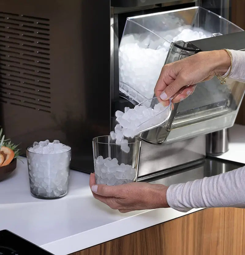 GE Profile Opal 2.0 Countertop Nugget Ice Maker — WiFi-Enabled Smart Ice Machine in Black Stainless