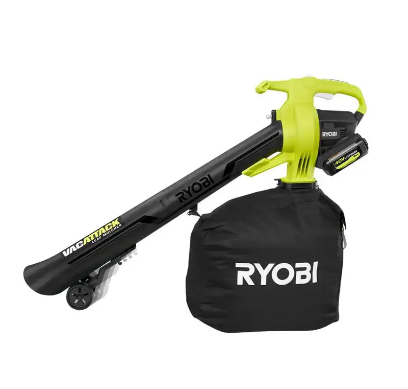 RYOBI Vac Attack 40V Cordless Leaf Vacuum & Mulcher  Includes 2x 5.0Ah Batteries & Charger
