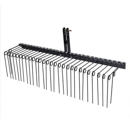 72-Inch Tow-Behind Pine Straw Rake  30-Coil Steel Tine Landscape Tool