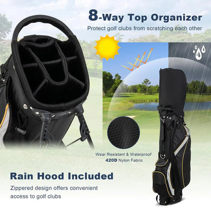 Lightweight Golf Stand Bag  8-Way Top Divider for Club Organization