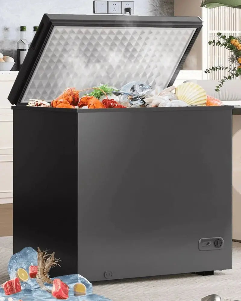 DISHUP 10 Cu. Ft. Chest Freezer  Deep Freeze with Removable Basket & Adjustable Thermostat