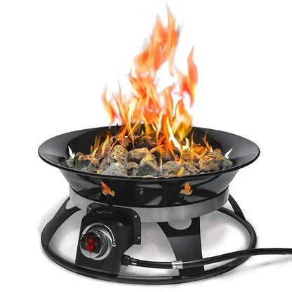 21-Inch Smokeless Propane Fire Pit  58,000 BTU Portable Gas Firebowl with Carry Kit and Protective Cover