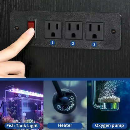 Moasis Aquarium Stand  4050 Gallon Fish Tank Cabinet with Built-In Power Outlets