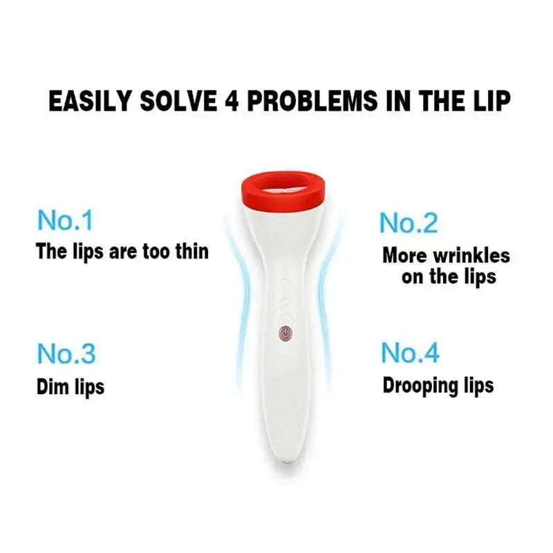 BrandName Premium Lip Plumper Device with Suction Technology, Multiple Power Levels, Rechargeable, Silica Gel Mouthpiece