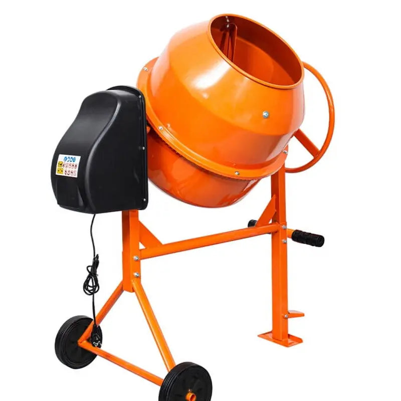 GIVIMO 4.2 Cu Ft Electric Concrete Mixer for Stucco, Mortar  Portable with Wheel & Stand