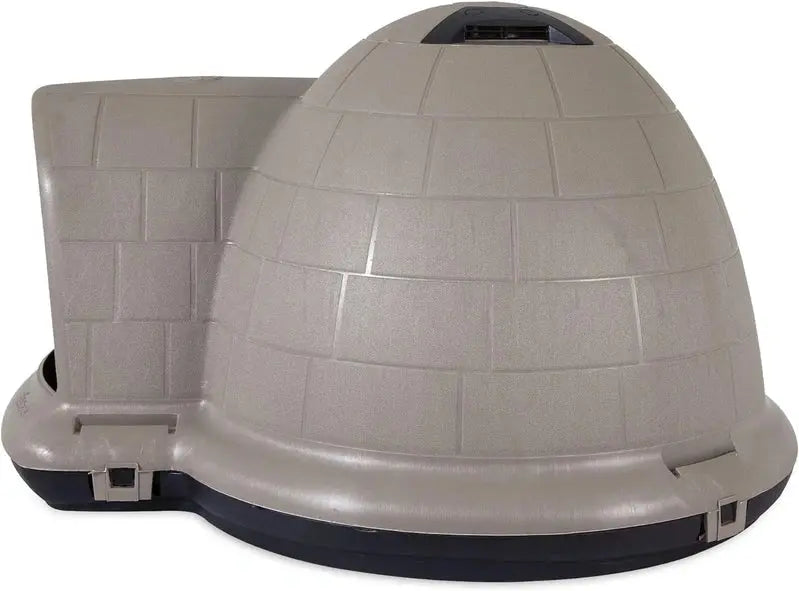 Petmate Indigo Igloo Dog House  Extra-Large, All-Weather Shelter Made in USA with 90% Recycled Materials