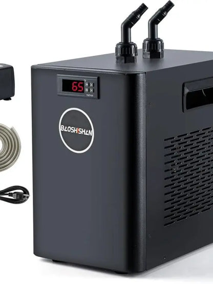 AquaCool 42-Gallon 1/10 HP Quiet Aquarium Chiller for Fish Tanks, Hydroponics & Coral Reefs