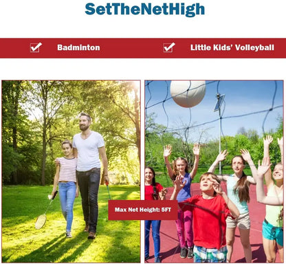 Multi-Sport Portable Net  Adjustable for Badminton, Pickleball, Volleyball, Tennis & Training