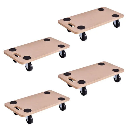 Heavy-Duty Moving Dolly with 23″ x 11.5″ Wood Platform for Furniture & Appliance Transport