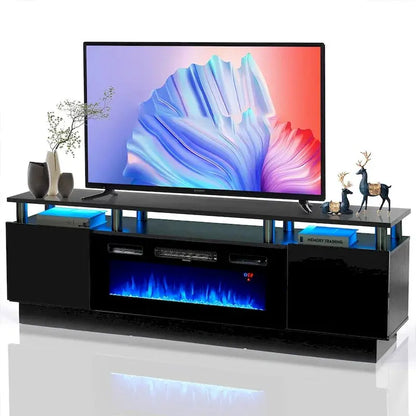 Electric Fireplace TV Stand  70″ Media Console with Built-in 36″ Heater