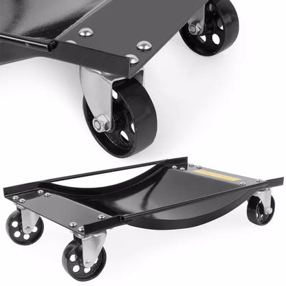 XtremepowerUS Set of 2 Pieces Tire Skates Swivel Moving Wheel Dolly Ball Skate Jack Shoplift 5.5″