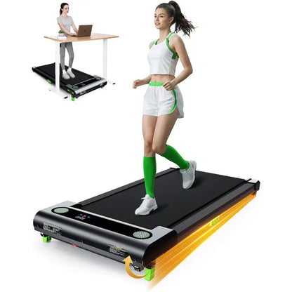 Manual Incline Walking Pad Treadmill with Compact Design & Digital Display