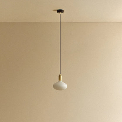 Oval Pendant Light in Brass