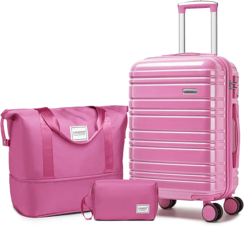 6-Piece Expandable Rolling Luggage Set  Lightweight Hardshell Suitcases with Smooth-Spinning Wheels & Modular Packing Options