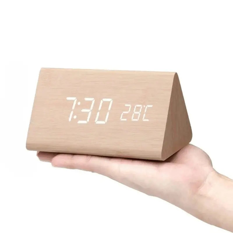 LED Desk Clock with Tap-to-Wake Display and Sound Sensitivity