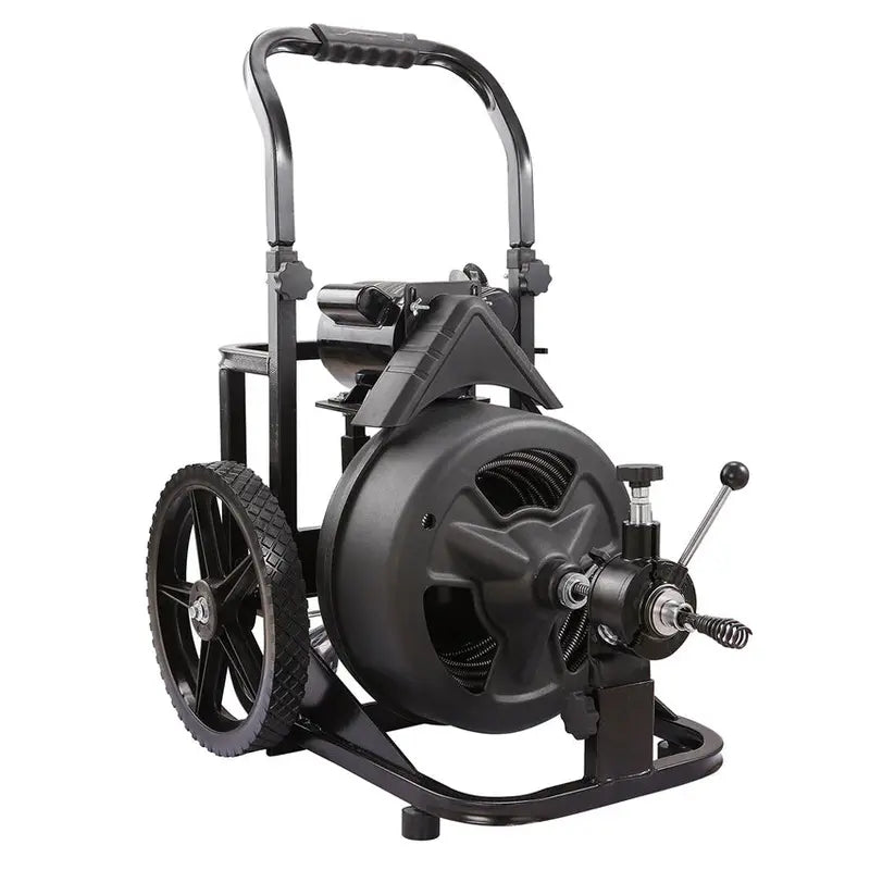 XtremepowerUS 100-Foot Electric Drain Snake  Commercial-Grade Sewer Auger with Attachments and Heavy-Duty Motor
